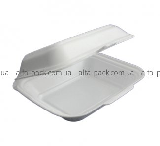 Lunch box foam polystyrene white НР-9