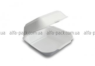 Lunch box foam polystyrene white НР-6