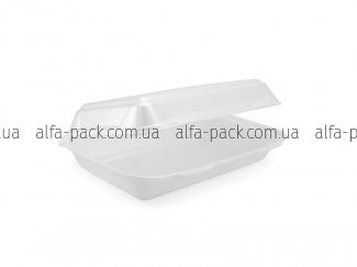 Lunch box foam polystyrene white MV-10
