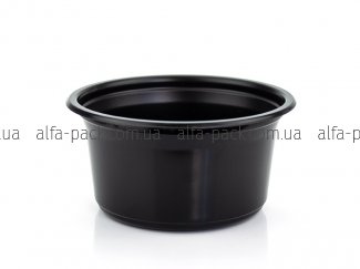 Soup container smooth black 350 ml