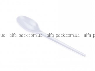 Plastic spoon table white
