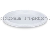 Тарілка пластикова столова біла