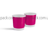 Paper cup white double-layer "Pink" 110 ml