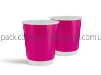 Paper cup white double-layer "Pink" 270 ml