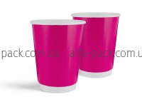 Paper cup white double-layer "Pink" 440 ml