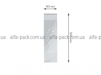 Packet with perforation and adhesive tape PP 90*300 mm