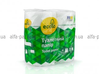 Toilet paper two-layer white "Mildi Smart" 4 pieces