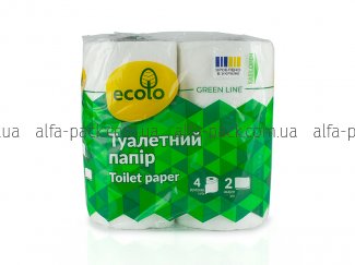 Toilet paper two-layer white "Mildi Smart" 4 pieces