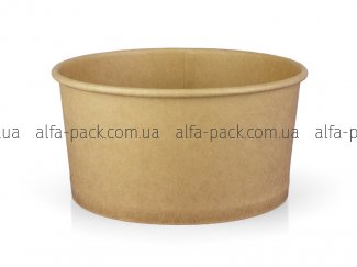 Paper salad bowl kraft 1000 ml 