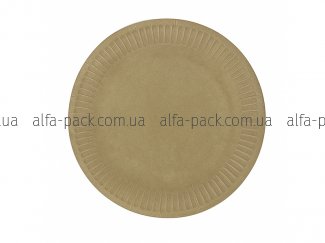 Paper plate kraft round 180 mm with lamination