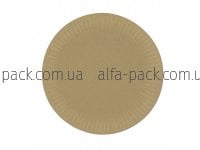 Тарілка паперова крафт кругла 230 мм без ламінації
