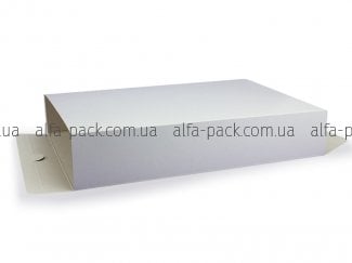 Коробка паперова біла 265*175*50 мм
