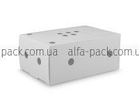 Коробка бумажная белая с отверстиями и перфорацией 150*100*65 мм