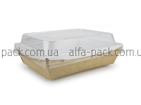 Rectangular container Crystal Box 800 ml with dome lid