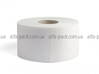 Туалетная бумага белая двухслойная Джамбо