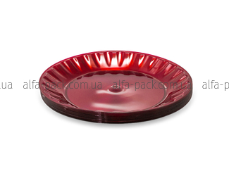 Тарілка 160 мм десертна склоподібна, червона