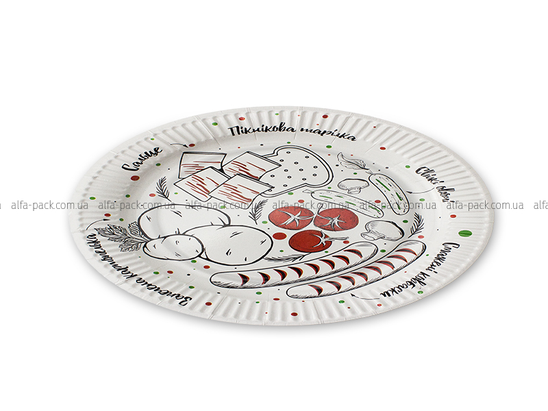 Disposable paper plate "Picnic plate"