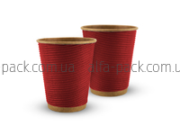 Ripple cup kraft 180 ml. (Red) 