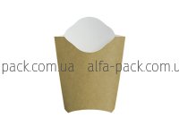 Упаковка для картоплі фрі Midi Буро-біла