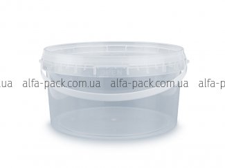 Plastic transparent bucket 3 l