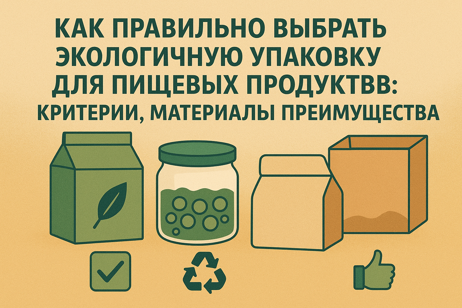Как правильно выбрать экологичную упаковку для пищевых продуктов: критерии, материалы и преимущества