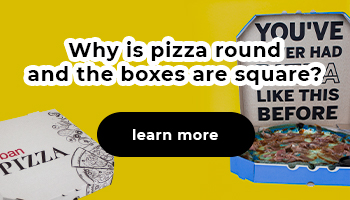 Why round pizza comes in square boxes?